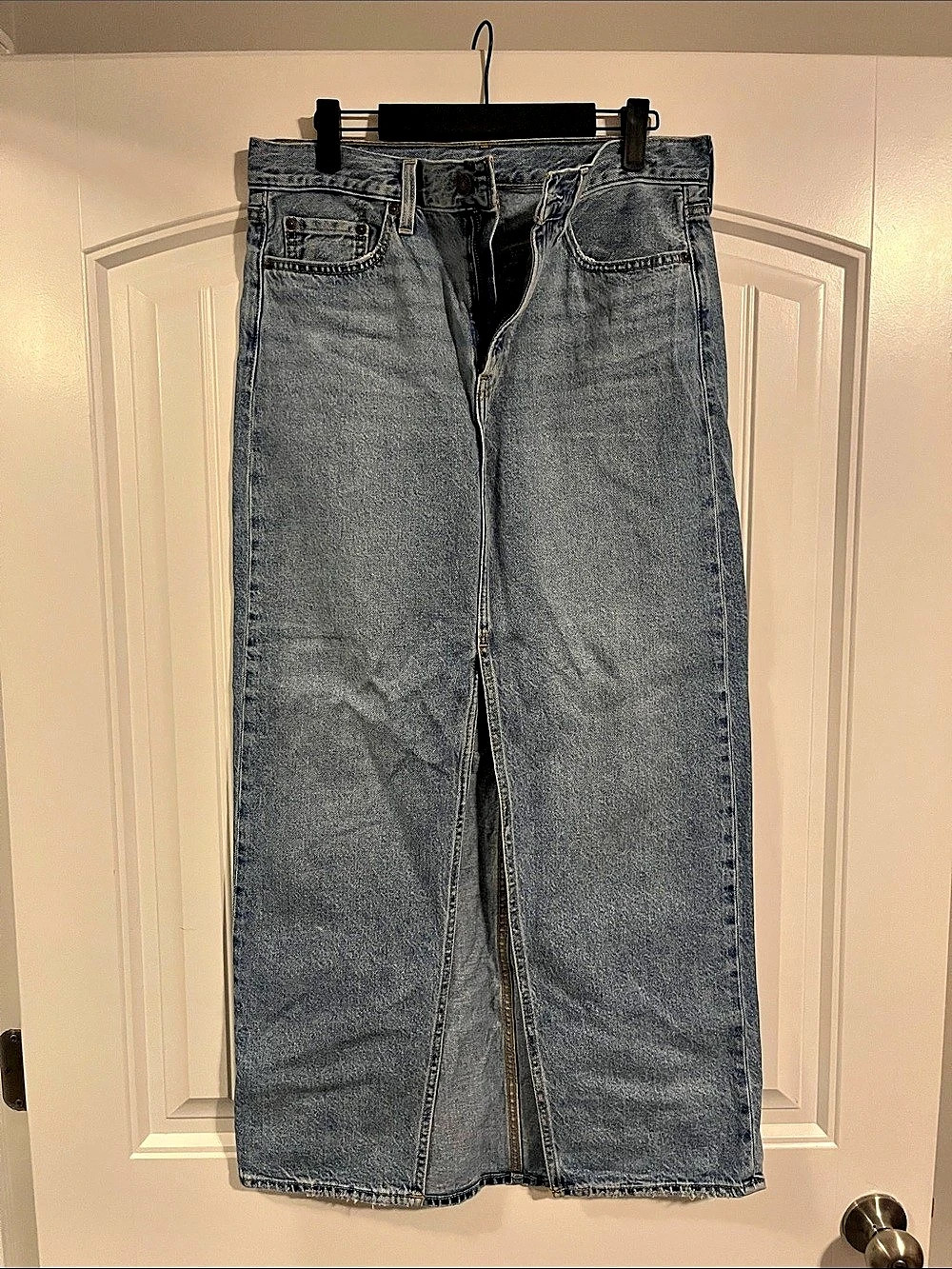 Levi’s Maxi Denim Front Slit Skirt
